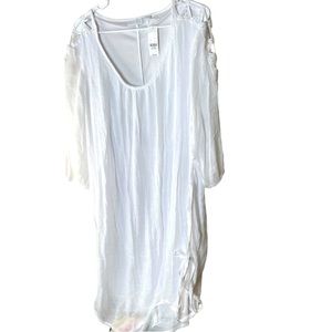 NY & C White Dress/Cover Up‎ NWT Cotton Size XXL